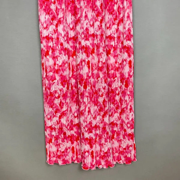 Chelsea28‎ Dress Flutter Sleeve Plissé Midi Dress NWT Pink Red Artful Petals Lrg - Image 7