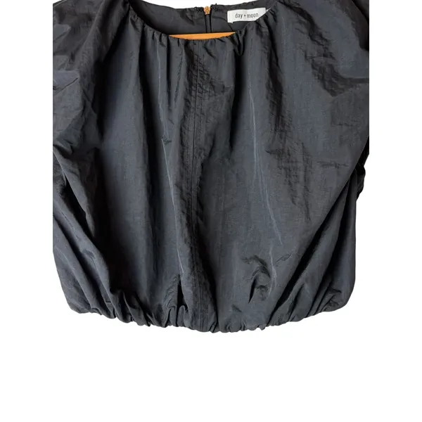 Day + Moon 2 Piece Set Women Small Black NWT Bubble Hem‎ Top Skirt Parachute - Image 6
