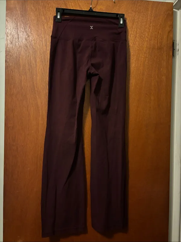 Women's High-Waist Flared Pants in Deep Plum - Image 2