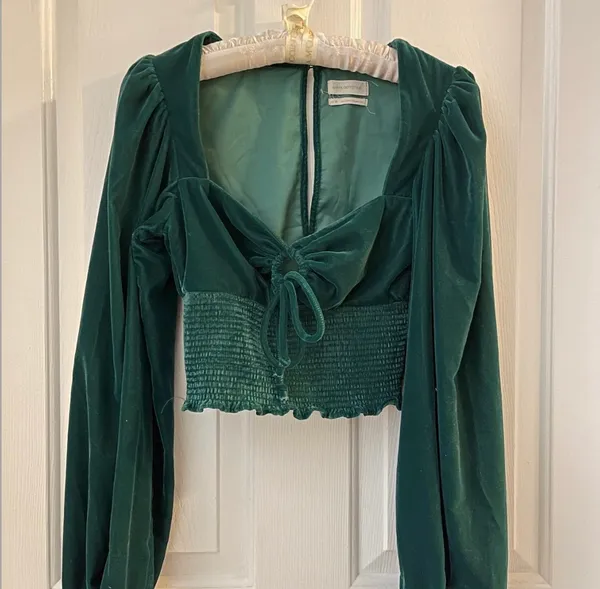 Urban Outfitters Velvet Blouse - Image 2
