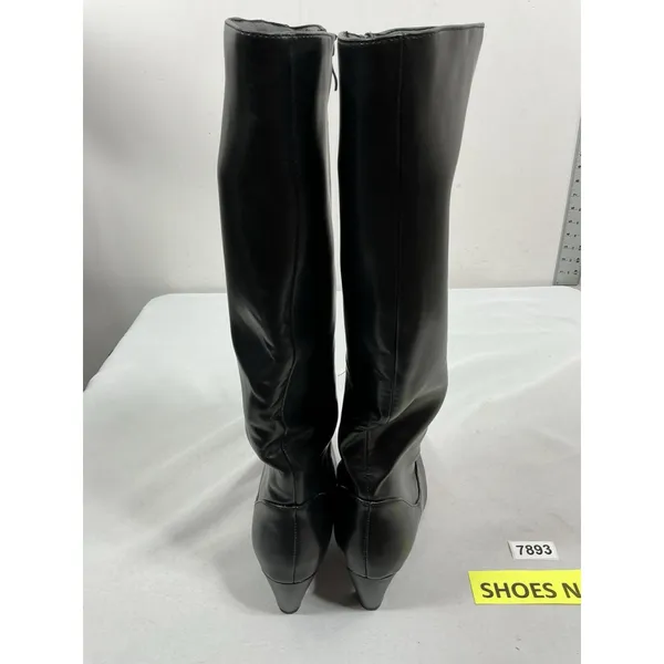 Womans Excellent Condition Knee High Fashion Dress Boots Size 9.5 Black - Image 4