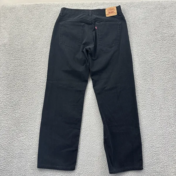 Vintage Levi's 577 Lower Rise Loose Fit Jeans Black Baggy 2000s Women's 12M x 31 - Image 4