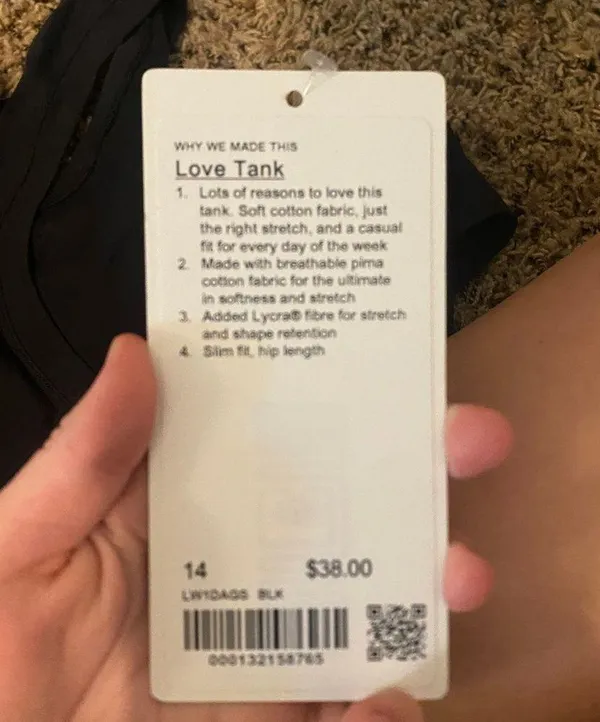 Lululemon SOLDDDD size 14 love tank - Image 2