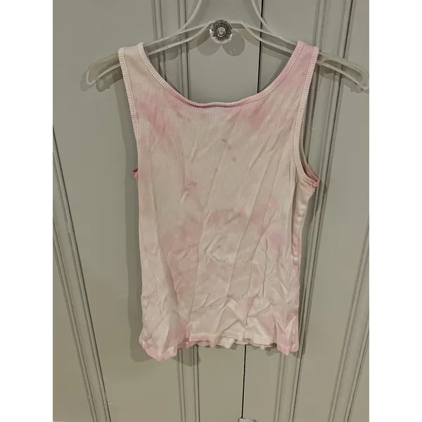 Apt. 9 Pink and white tie dye tank top size medium - Image 2