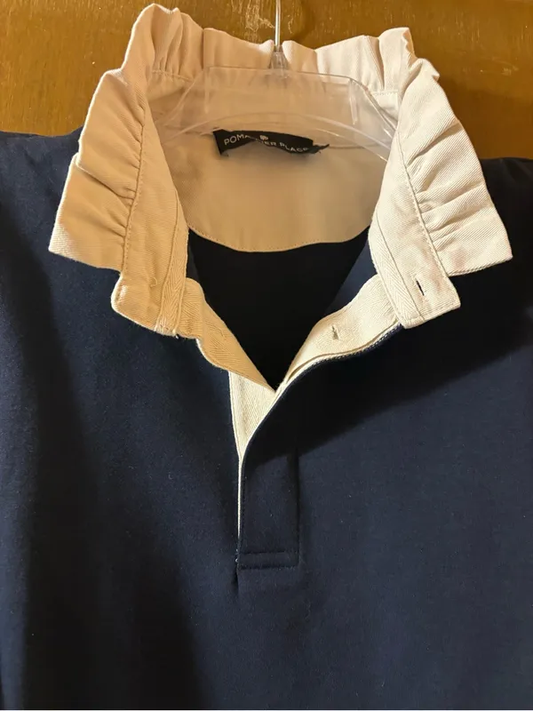 NWOT Tuckernuck Pomander Place Charlotte Navy Terry Collared Dress - Image 7