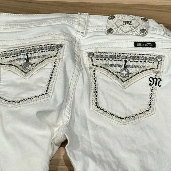 Miss Me Signature Ankle Skinny White Jeans Women’s 29 - Image 7