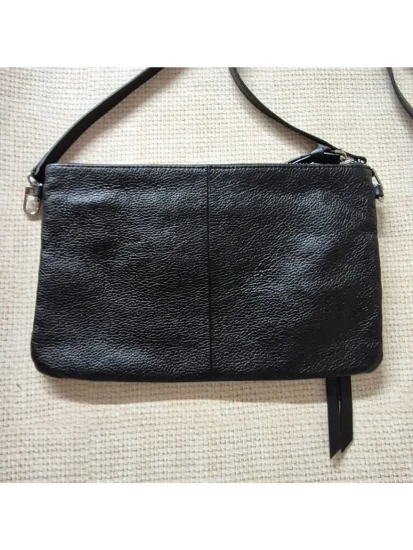 Handbag Butler Black Leather Mighty Purse Crossbody Bag Minimalist Closet Staple - Image 8