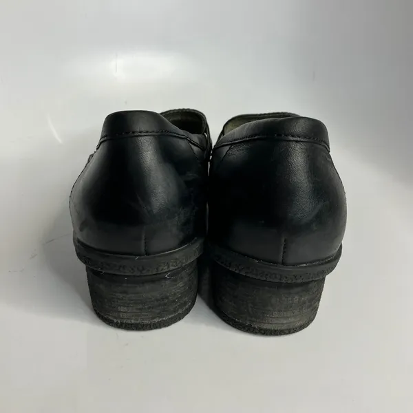 Dansko Danika burnished black‎ leather loafers stacked heel women's size 40/9.5 - Image 5