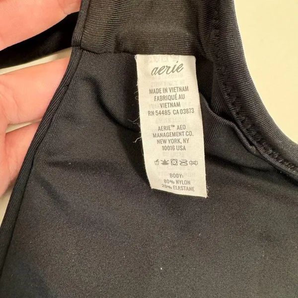 Aerie Wrap Halter Bikini Top Black Size XS - Image 4