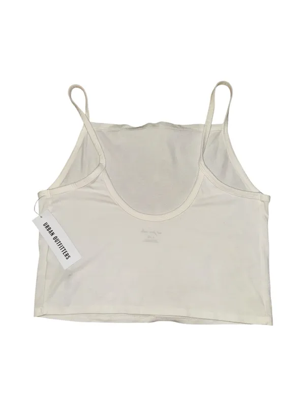 Out From Under Urban Outfitters White Cropped Cami Tank Top Size L NWT - Image 2
