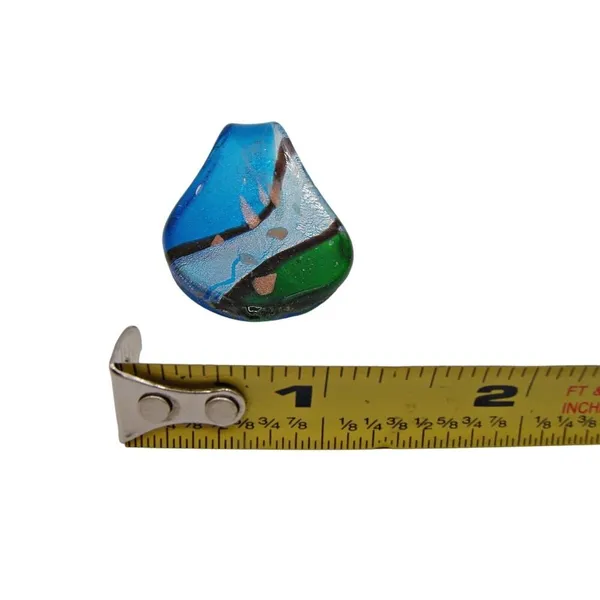Blue Green Silver Fashion Glass Teardrop Pendant Jewelry Gifts Necklace Charm 2" - Image 8