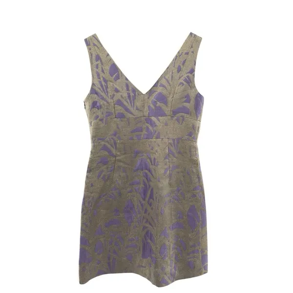 Kate Spade New York Minae Lavender Lilac Purple Gold Dress‎ Size 6 Wedding Guest - Image 4