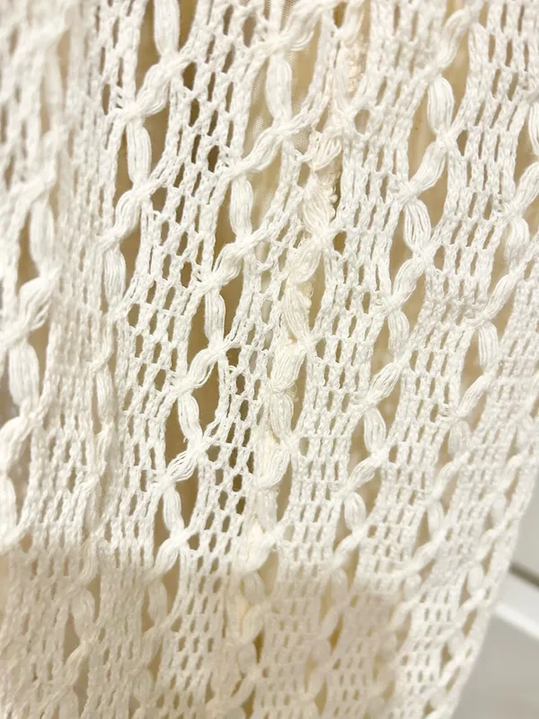 ZARA NWT BLOGGERS FAVORITE super BOHO ECRU BEIGE CROCHETED HALTER Maxi DRESS L - Image 19