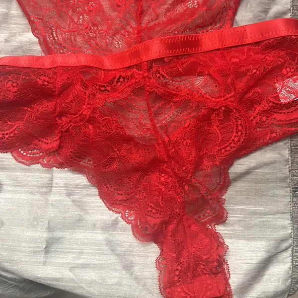 Sexy Lingerie Bodysuit Lace Teddy Snap Crotch V Neck Cut Out One Piece Babydoll - Image 3