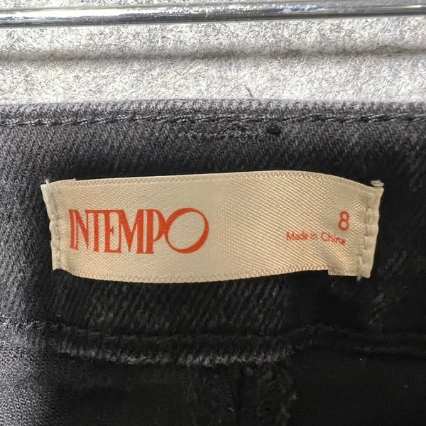 INTEMPO Black Studded‎ Jeans Size 8 Stretch Denim Straight Leg - Image 7
