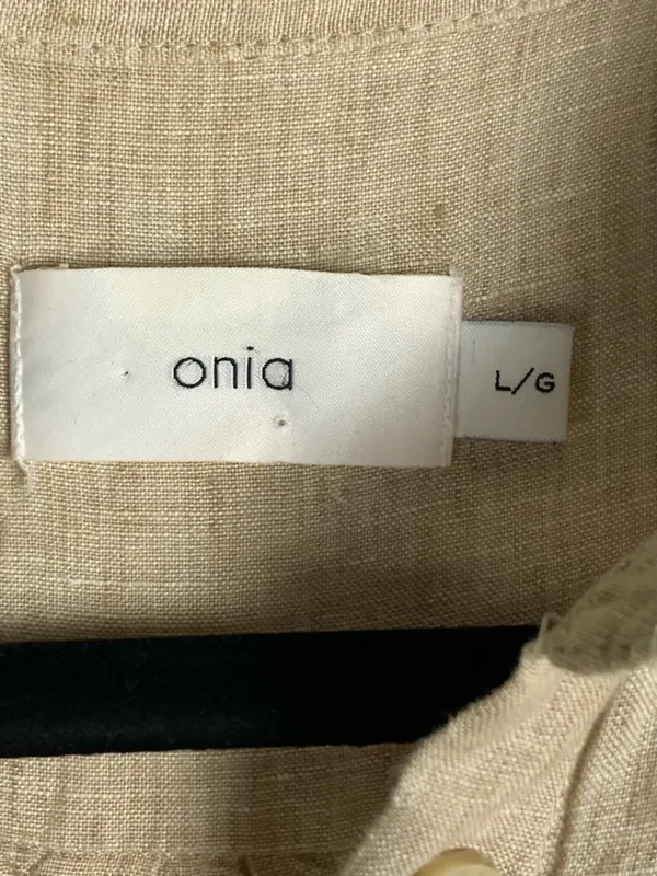 Onia Sleeveless Button-Front Swim Coverup in Beige - Image 11