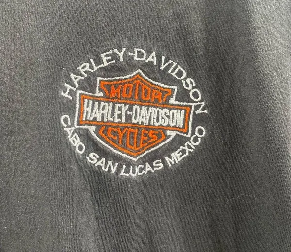 HARLEY DAVIDSON Motorcycles T-Shirt Size S/M Cabo San Lucas Mexico Embroidery - Image 4