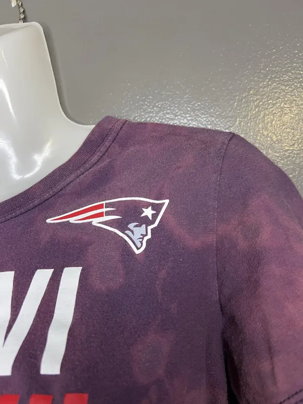 New England Patriots Shirt Womens Small Purple NFL Football Super Bowl Nike Tee - Image 4