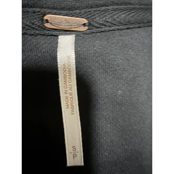 Free People Ruby Jacket Washed‎ Black Oversized Women's Size Small - Image 11