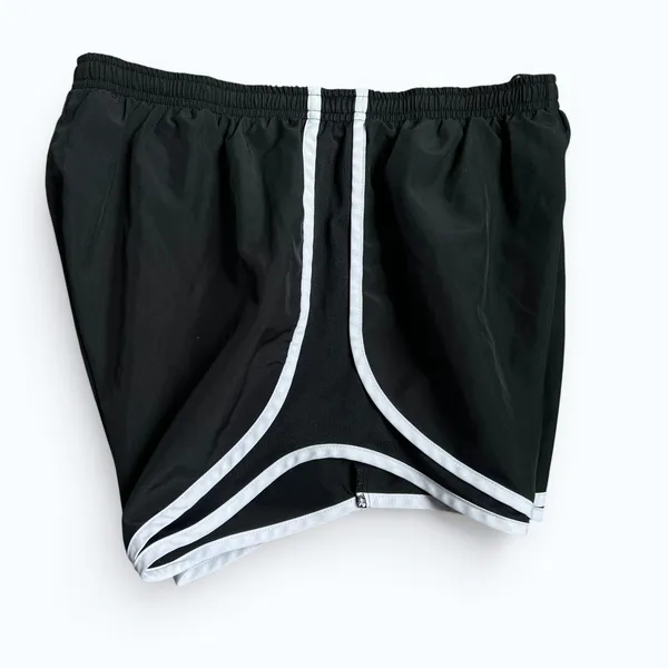 Nike Dri-FIT Running Shorts Womens S Black White Swoosh Athletic Gym - Image 3