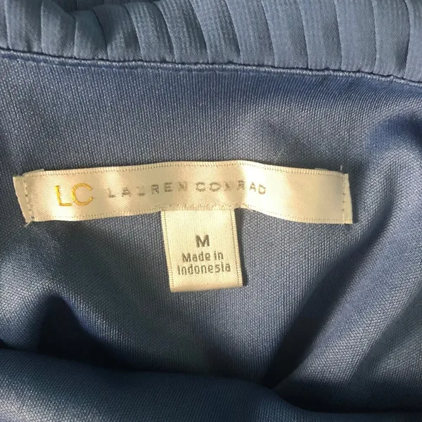 Lauren Conrad Maxi Blue Sleeveless Pleated Dress Size M - Image 3