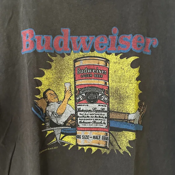 Abercrombie Budweiser Graphic Oversized T-shirt 2xl - Image 3