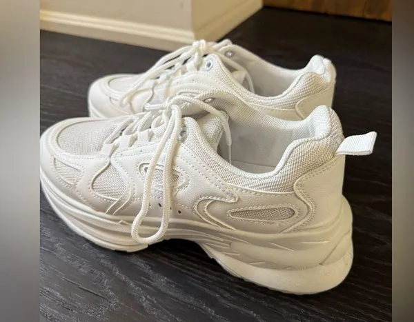 Pretty Little Thing White Athletic Sneakers - Image 2