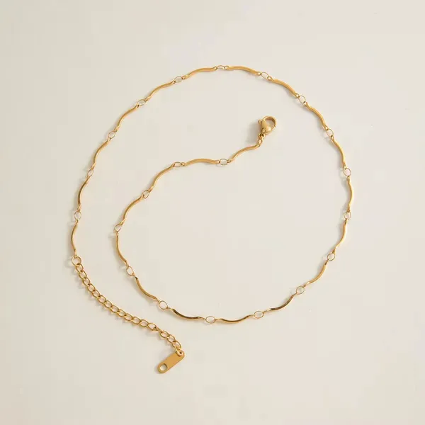 3 layered necklace set gold with cherry charm and snake chain - Image 5