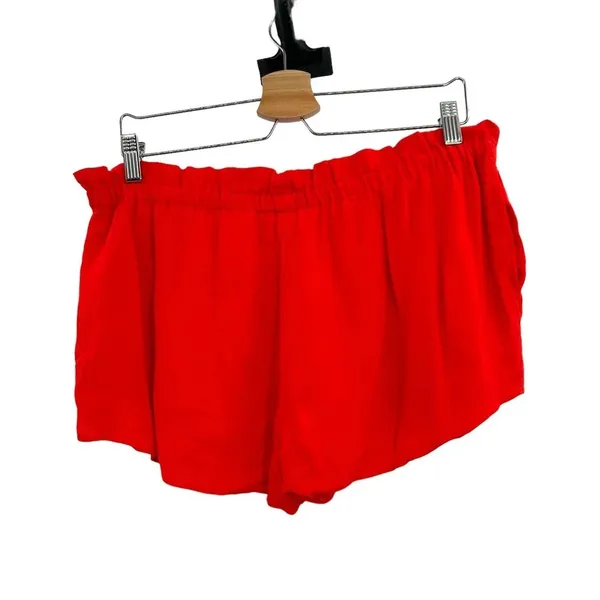 Aritzia Wilfred Montrouge‎ Flowy Crepe Shorts Red Size Large - Image 4