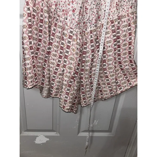 JAPNA Anthropologie Wide Leg Jumpsuit Romper Strapless Ruffle smocked small - Image 9