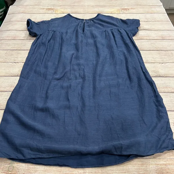 Aritzia Wilfred Le‎ Fou Blue Linen Blend Tunic Dress Size S Short Sleeve Casual - Image 8