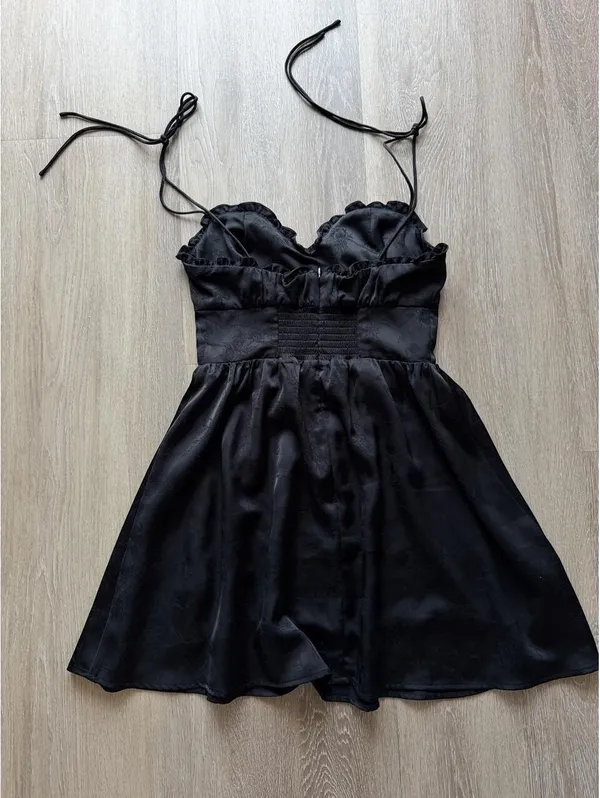 Reformation mini black dress - Image 3