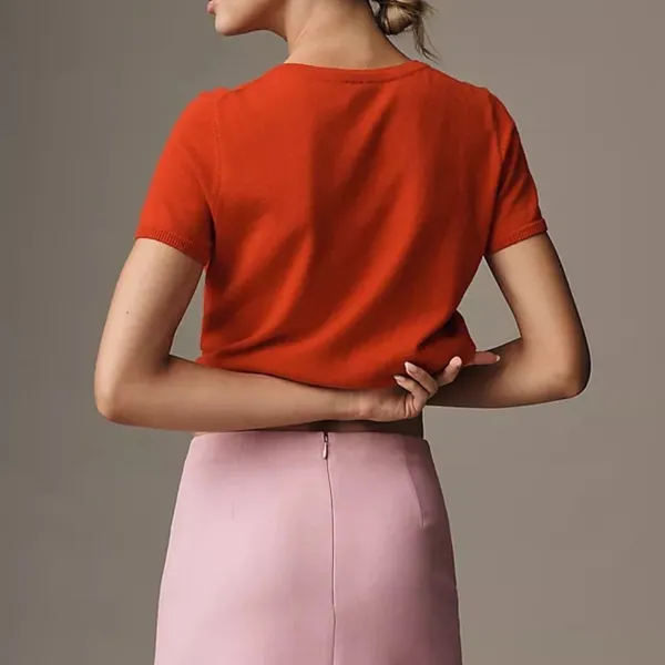 Colette Faux-Leather Mini Skirt by Maeve US 6 - Image 2