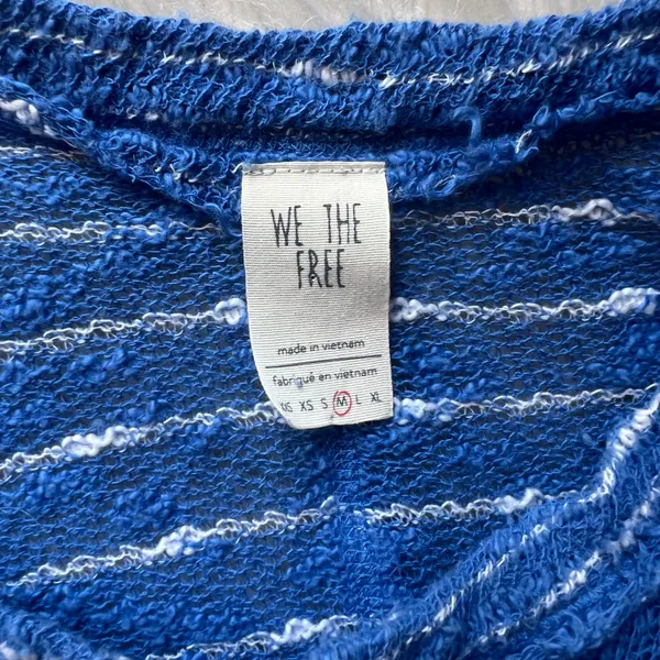 We The Free Island Girl Hacci Blue Striped Oversized Top - Image 6