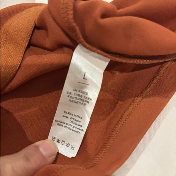 Orange Padded Bralette Sports Bra Size Large NWT - Image 4