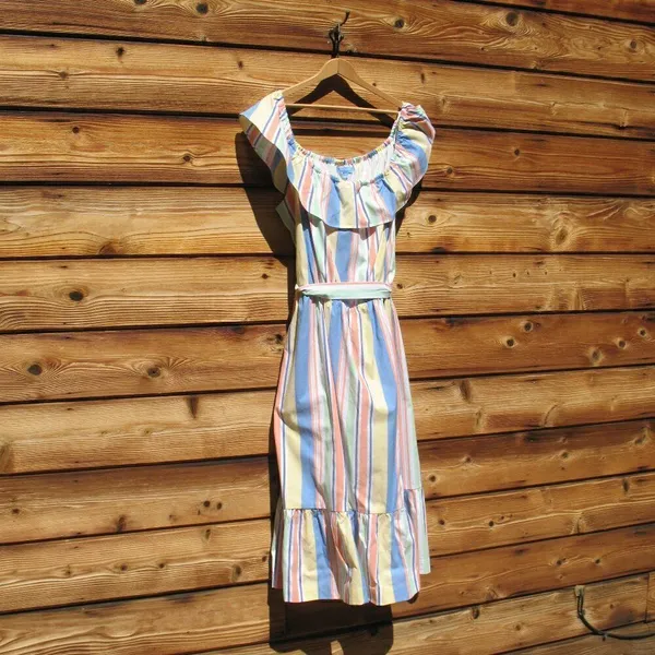 NWOT Draper James RSVP Striped Off the Shoulder Midi Dress - Image 6