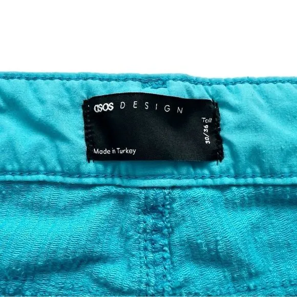 ASOS Design Bright Blue Corduroy Jeans Boot Cut Size‎ 30 X 36 TALL - Image 6