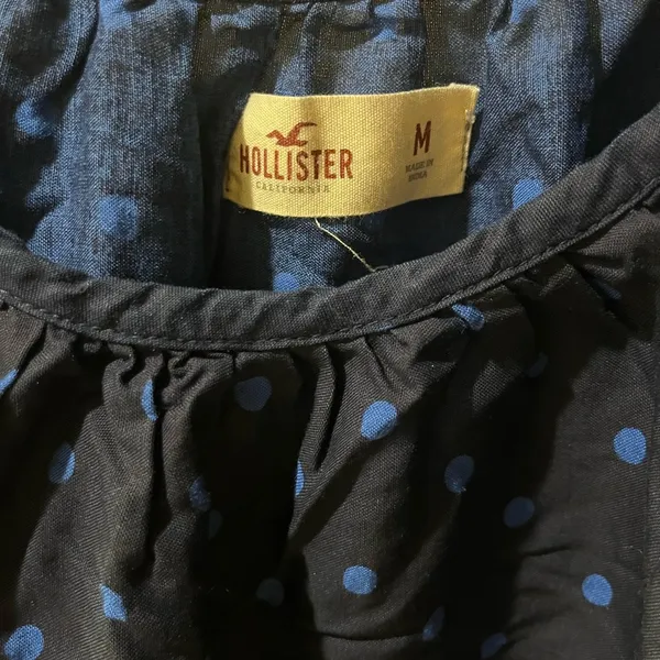 Hollister Navy Blue Polka Dot Camisole - Image 2