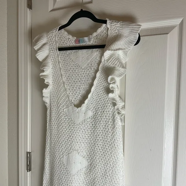 FP Beach Free People Ruffle Knit Mini Dress Woman’s Size X-Large - Image 4