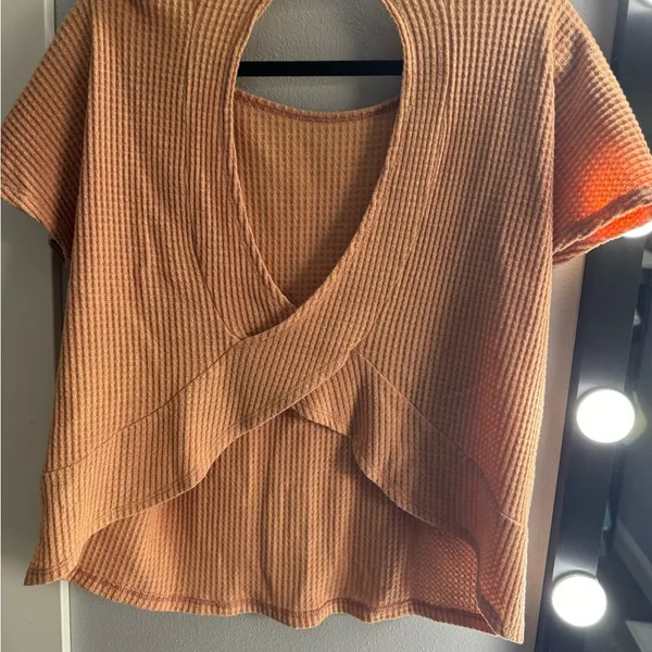 BKE Orange Textured Women's Top - Image 2