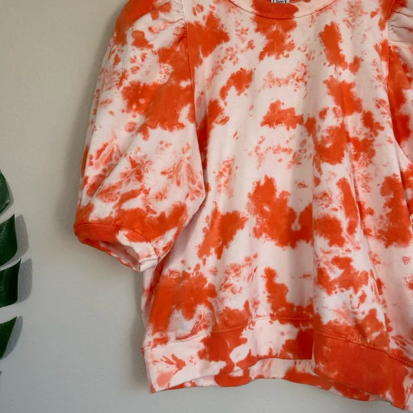 NWOT Clare V Tie Dye Puff Sleeve Sweatshirt - Image 3