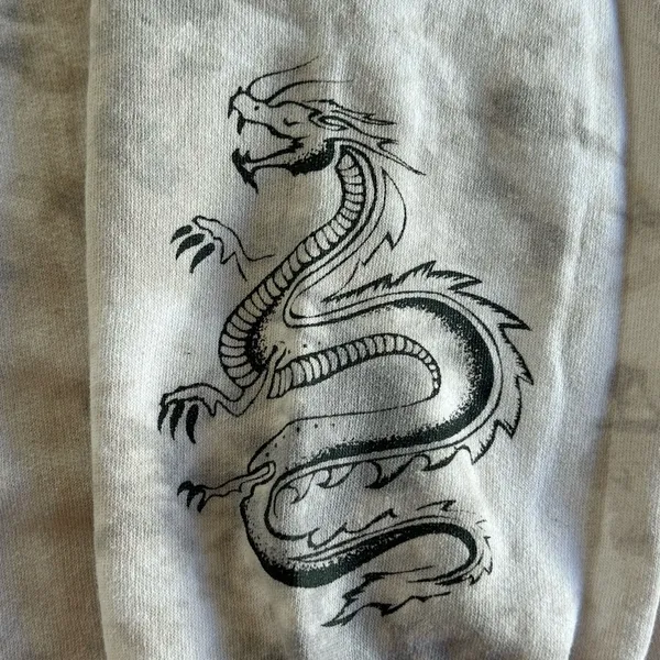 Hollister Y2K Dixie D’Amelio 2001 dragon graphic Tie Dye Crew Neck Limited S - Image 5