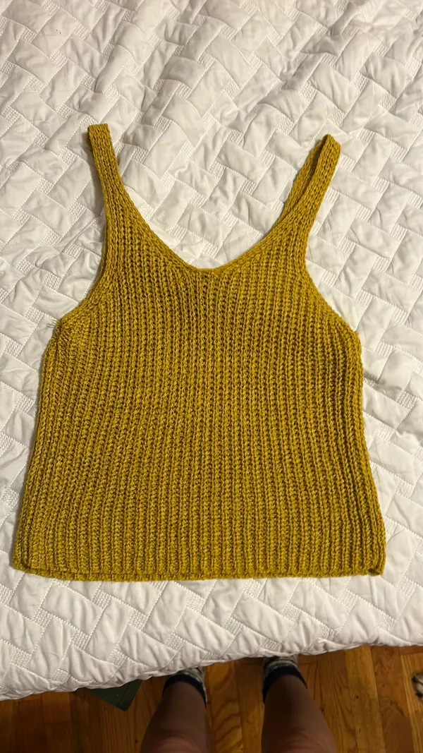 Mustard Yellow Sweater Tank - Image 2