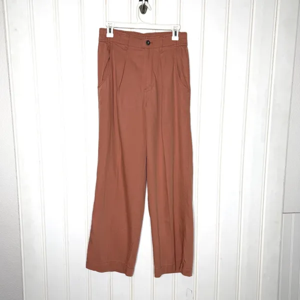 Madewell Neale Straight-Leg Pant Drapeweave Dried Rose High Rise Sz 6 859 - Image 5