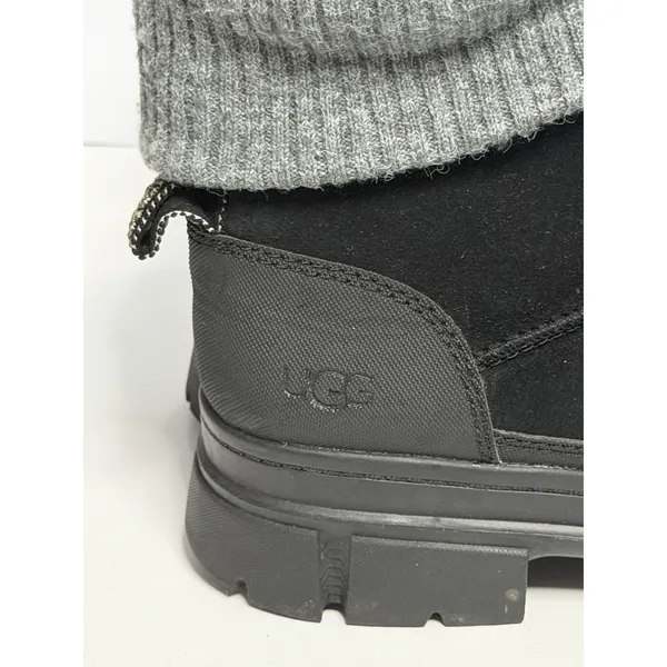 Ugg Black Ashton Hiker Lace Up Waterproof Suede Knit Boots Women Size Us 9 - Image 3