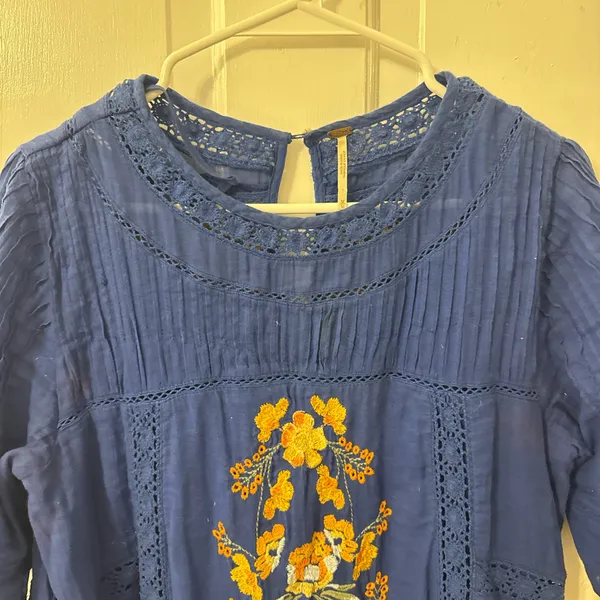 Free People Blue Floral Dress - Image 2