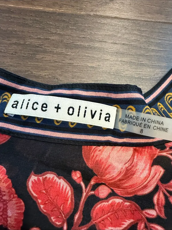 NWT- Alice + Olivia 'Sedona' Floral Mini-Dress, Fall Into You - Size 8 - C30-104 - Image 3