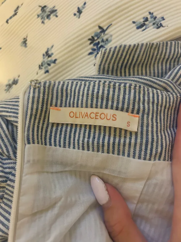 Blue and White Striped Dress - Image 2