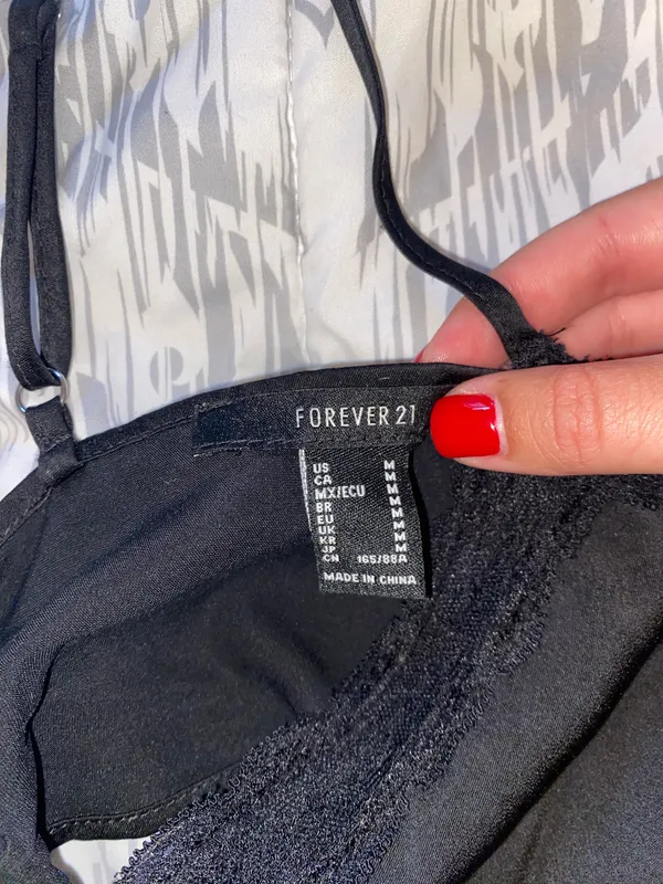 Forever 21 Black Tie Back Top - Image 3