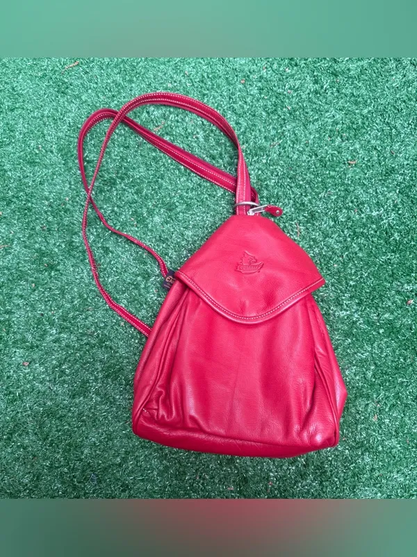 Canyon Outback Red Leather Shoulder Bag Convertible Backpack Louisville Cardinal - Image 16